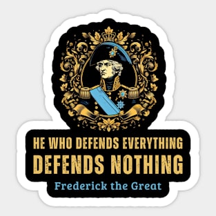 Mastering Defense: Frederick's Proverbial Wisdom Sticker